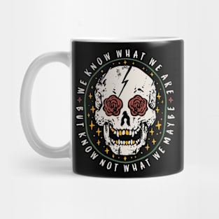 badge skull roses Mug